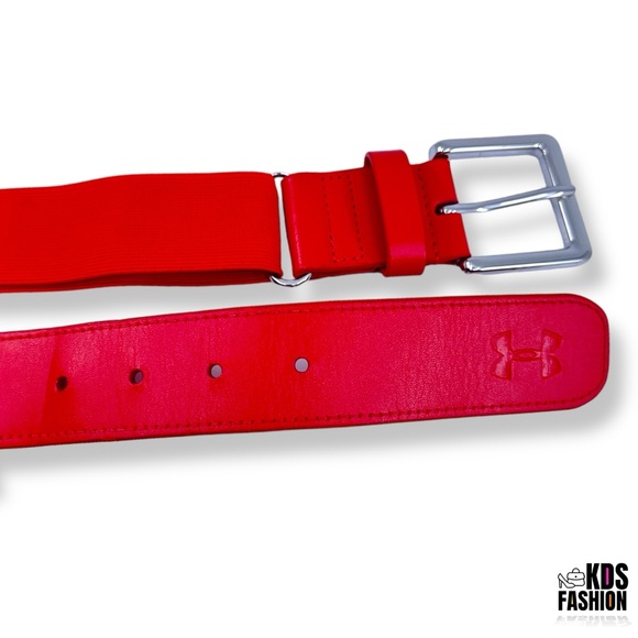Under Armour Boy’s Red Elastic Baseball Belt - Picture 6 of 6